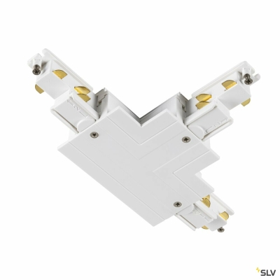 SLV T-Verbinder, für S-TRACK 3-Phasen-Einbauschiene, Erde innen links, weiß, DALI