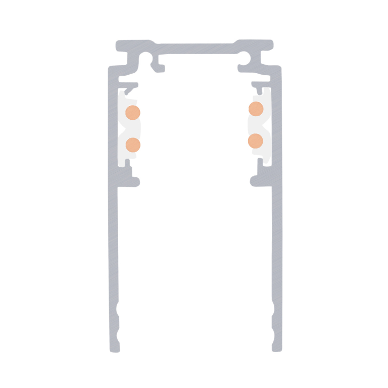 SLV 1m Aufbauschiene tief, 48V TRACK, weiß, DALI