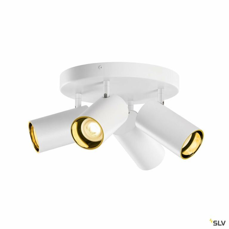 SLV ASTO TUBE, Deckenaufbauleuchte, zylindrisch, max. 4x10W, weiß