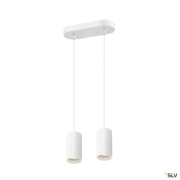 ASTO TUBE, Pendelleuchte, GU10, Pendellänge 250 cm, max. 2x10W, weiß
