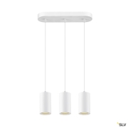 ASTO TUBE, Pendelleuchte, GU10, Pendellänge 250 cm, max. 3x10W, weiß