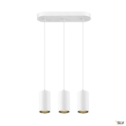ASTO TUBE, Pendelleuchte, GU10, Pendellänge 250 cm, max. 3x10W, weiß