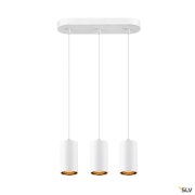 ASTO TUBE, Pendelleuchte, GU10, Pendellänge 250 cm, max. 3x10W, weiß