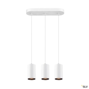 ASTO TUBE, Pendelleuchte, GU10, Pendellänge 250 cm, max. 3x10W, weiß