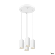 ASTO TUBE, Pendelleuchte, GU10, Pendellänge 250 cm, max. 4x10W, weiß