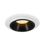 NUMINOS® PROJECTOR L, Deckeneinbauleuchte, 3000 K, 20°, zylindrisch, weiß / schwarz