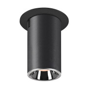 NUMINOS® PROJECTOR M, Deckeneinbauleuchte, 2700 K, 40°, zylindrisch, schwarz / chrom