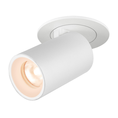 SLV NUMINOS® PROJECTOR XS, Deckeneinbauleuchte, 2700 K, 20°, zylindrisch, weiß / weiß