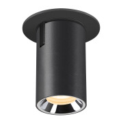 NUMINOS® PROJECTOR XS, Deckeneinbauleuchte, 3000 K, 40°, zylindrisch, schwarz / chrom