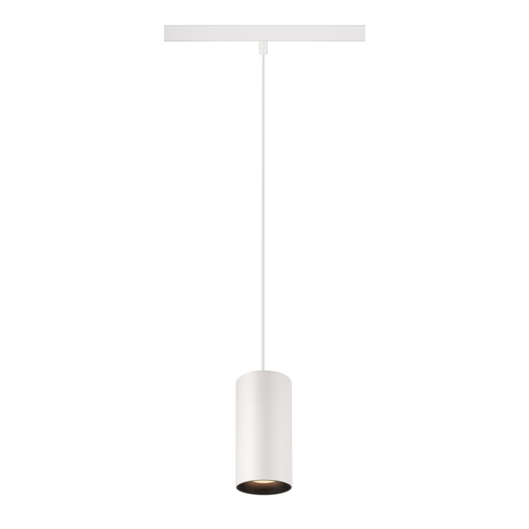 SLV NUMINOS® S 48V TRACK, DALI, Pendelleuchte, weiß / schwarz, 16W, 1000lm, 2700K, CRI90, 20°