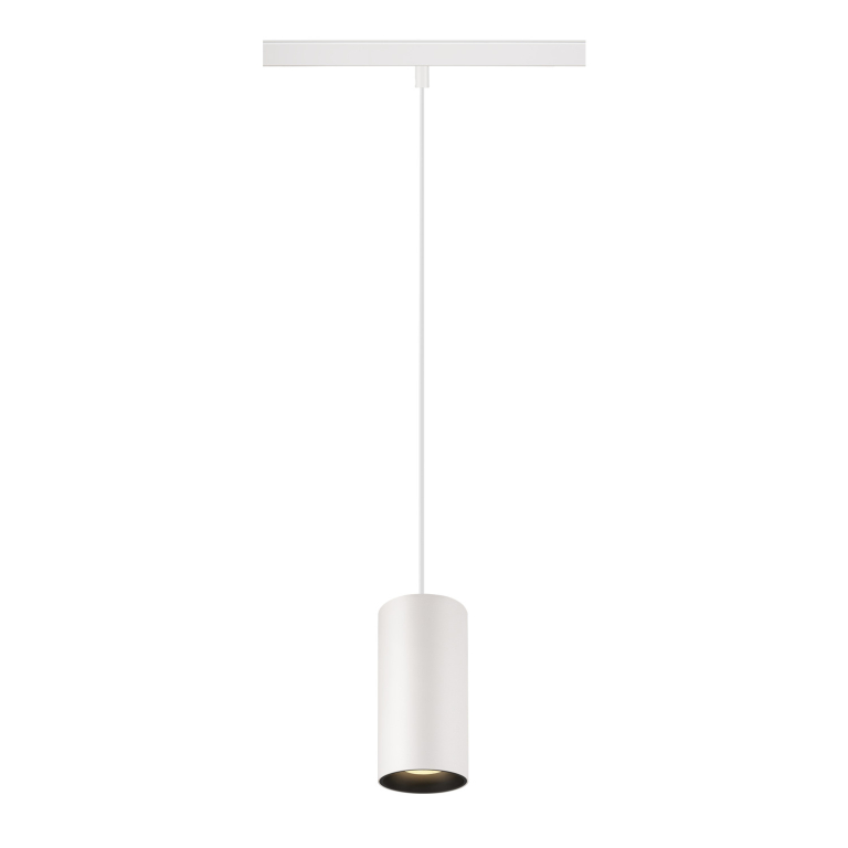 SLV NUMINOS® S 48V TRACK, DALI, Pendelleuchte, weiß / schwarz, 16W, 1030lm, 3000K, CRI90, 40°