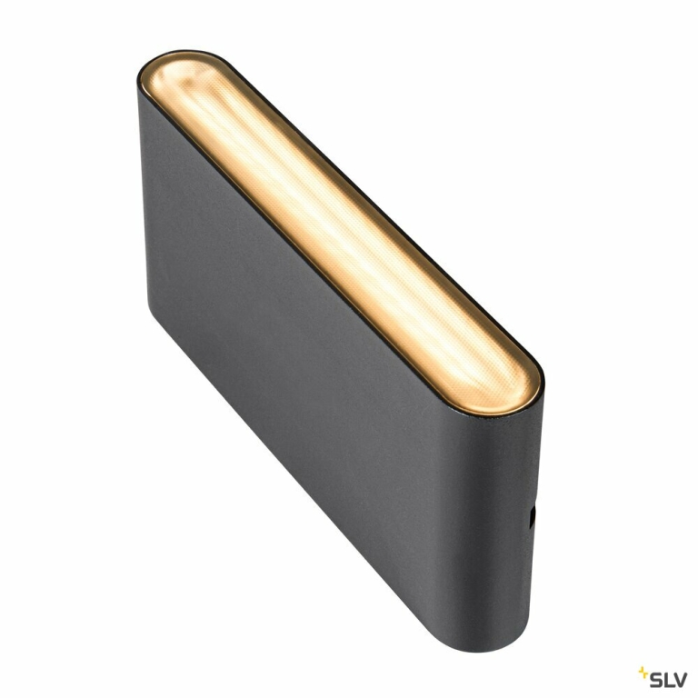 SLV LED Außenwandleuchte OVAL 18 WL schwarz Up & Down 10W IP65 CCT 2700/3000K