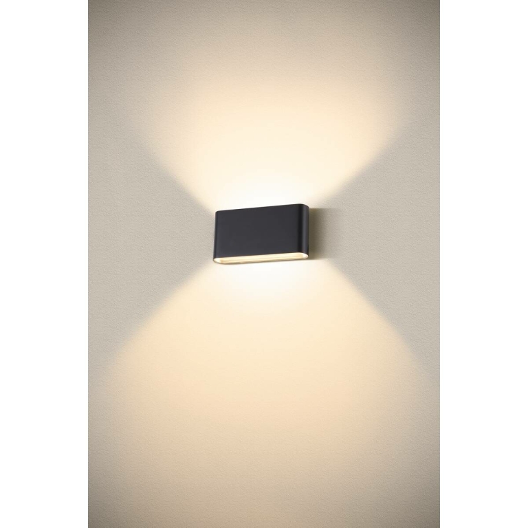 SLV LED Außenwandleuchte OVAL 18 WL schwarz Up & Down 10W IP65 CCT 2700/3000K