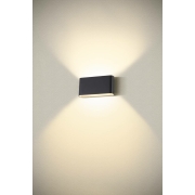 LED Außenwandleuchte OVAL 18 WL schwarz Up & Down 10W IP65 CCT 2700/3000K