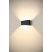 LED Außenwandleuchte OVAL 18 WL schwarz Up & Down 10W IP65 CCT 2700/3000K