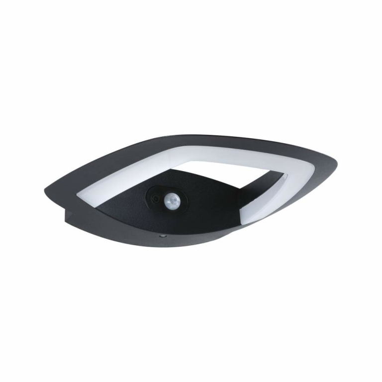 Paulmann LED Außenwandleuchte Akena Bewegungsmelder insektenfreundlich IP44  243x254mm 2200K 10,8W 800lm 230V  Anthrazit Aluminium