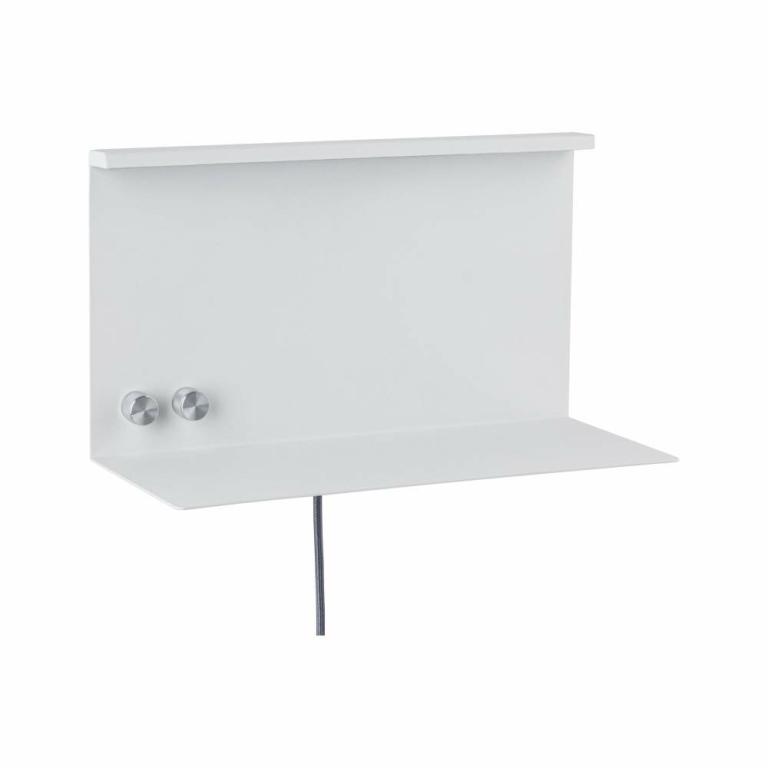 Paulmann LED Wand-Leseleuchte Jarina Weiß matt mit Ablage USB-Ladefunktion 3000K dimmbar