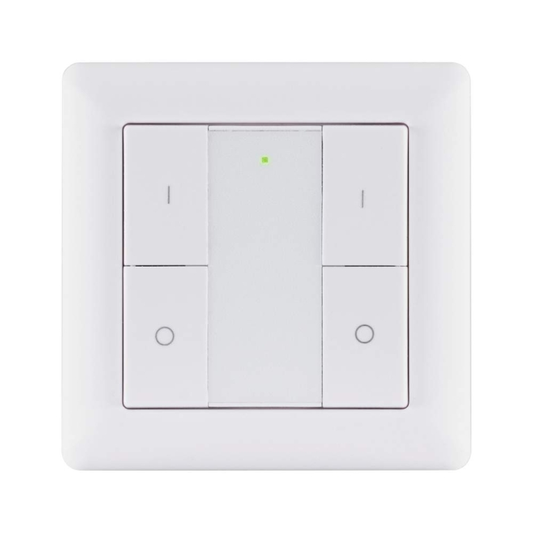 Paulmann Bundle Smart Home smik Gateway mit Wandtaster + LED Einbauleuchte Nova Plus Coin Basisset schwenkbar Tunable White