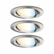 Bundle Smart Home smik Gateway mit Wandtaster + LED Einbauleuchte Nova Plus Coin Basisset schwenkbar Tunable White