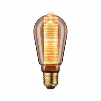 Paulmann Inner Glow Edition LED Kolben Innenkolben Ringmuster E27 230V 120lm 3,6W 1800K dimmbar Gold
