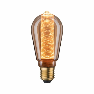 Paulmann Inner Glow Edition LED Kolben Innenkolben Spiralmuster E27 230V 120lm 3,6W 1800K dimmbar Gold