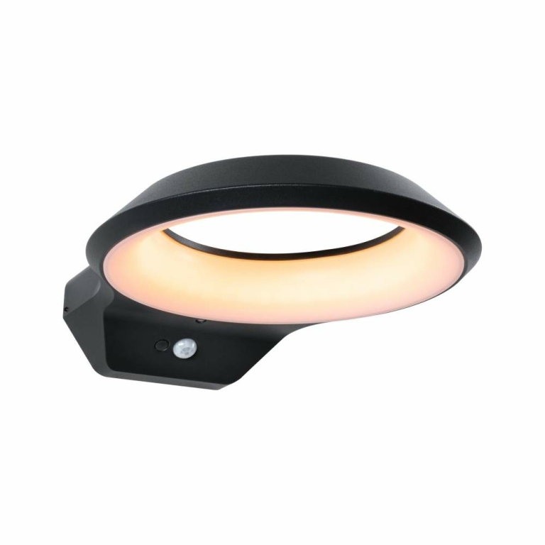 Paulmann LED Außenwandleuchte Anela Bewegungsmelder insektenfreundlich IP44  245x309mm 2200K 12W 700lm 230V  Anthrazit Aluminium