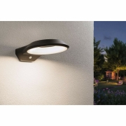 LED Außenwandleuchte Anela Bewegungsmelder insektenfreundlich IP44  245x309mm 2200K 12W 700lm 230V  Anthrazit Aluminium
