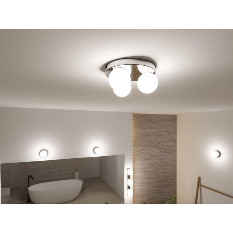 Paulmann Selection Bathroom Deckenleuchte Gove IP44 G9   230V max. 3x20W dimmbar Chrom#Satin