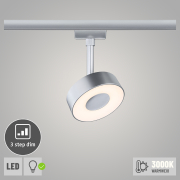 Paulmann URail LED Schienenspot Circle mit 3-Step-Dim 5W 160lm 3000K dimmbar 230V chrom matt (LED fest verbaut)