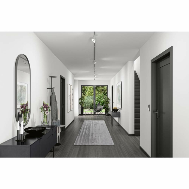 Paulmann URail LED Schienenspot Circle mit 3-Step-Dim 5W 180lm 4000K dimmbar 230V chrom matt (LED fest verbaut)