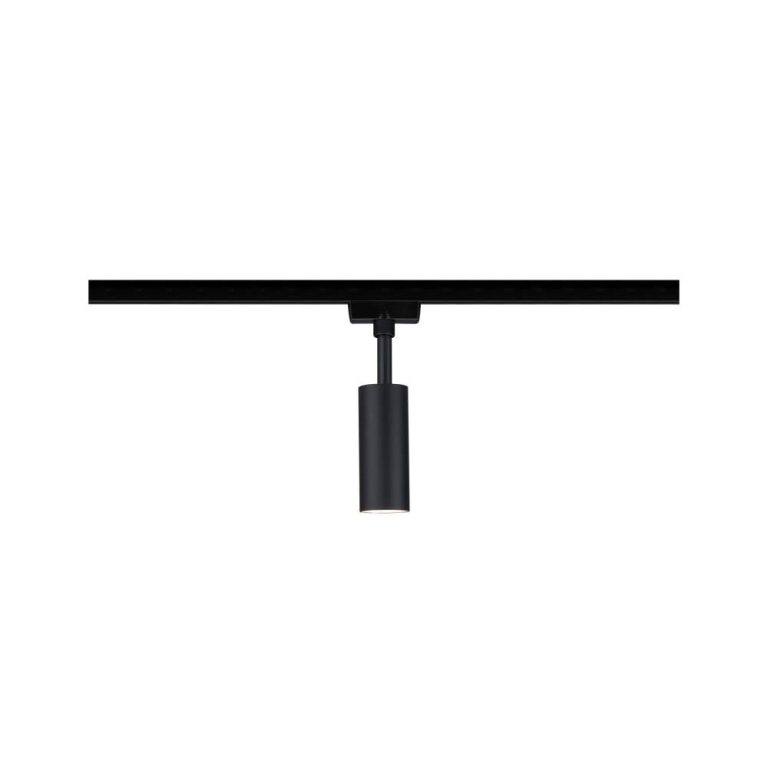 Paulmann URail LED Schienenspot Tubo mit 3-Step-Dim 4W 150lm 3000K dimmbar 230V schwarz matt (LED fest verbaut)