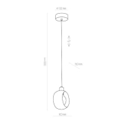 famlights | Pendelleuchte Jamal in Schwarz und Gold E27 1-flammig