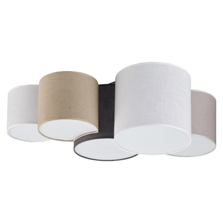famlights famlights | Deckenleuchte Alana in Mehrfarbig E27 5-flammig