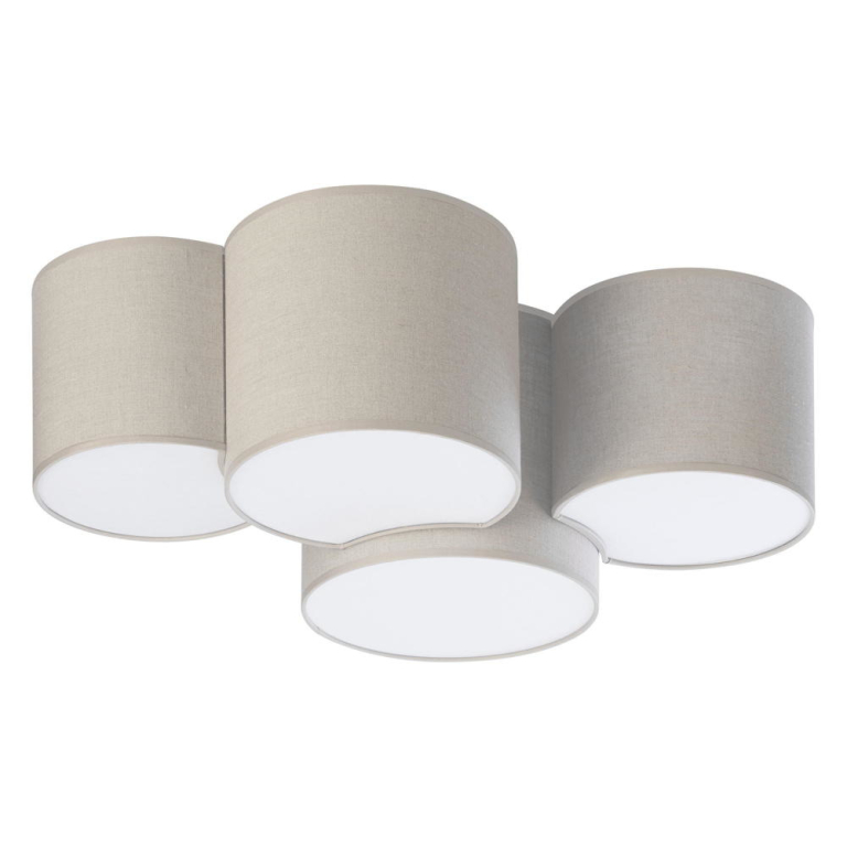 famlights famlights | Deckenleuchte Alessia in Braun E27 4-flammig