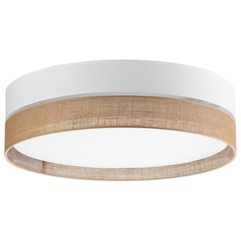 famlights famlights | Deckenleuchte Lias in Weiß und Braun E27 4-flammig 600mm
