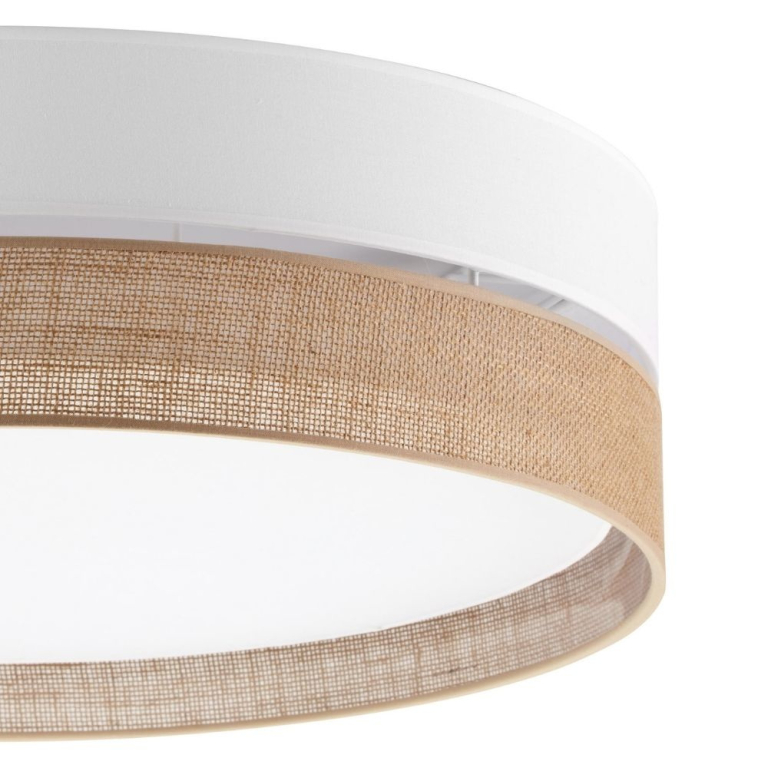 famlights famlights | Deckenleuchte Lias in Weiß und Braun E27 4-flammig 600mm