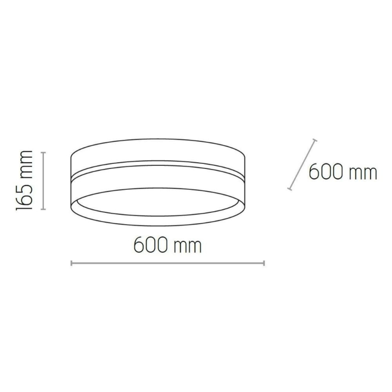 famlights famlights | Deckenleuchte Lias in Weiß und Braun E27 4-flammig 600mm