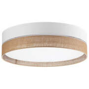 famlights | Deckenleuchte Lias in Weiß und Braun E27 4-flammig 600mm