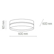famlights | Deckenleuchte Lias in Weiß und Braun E27 4-flammig 600mm