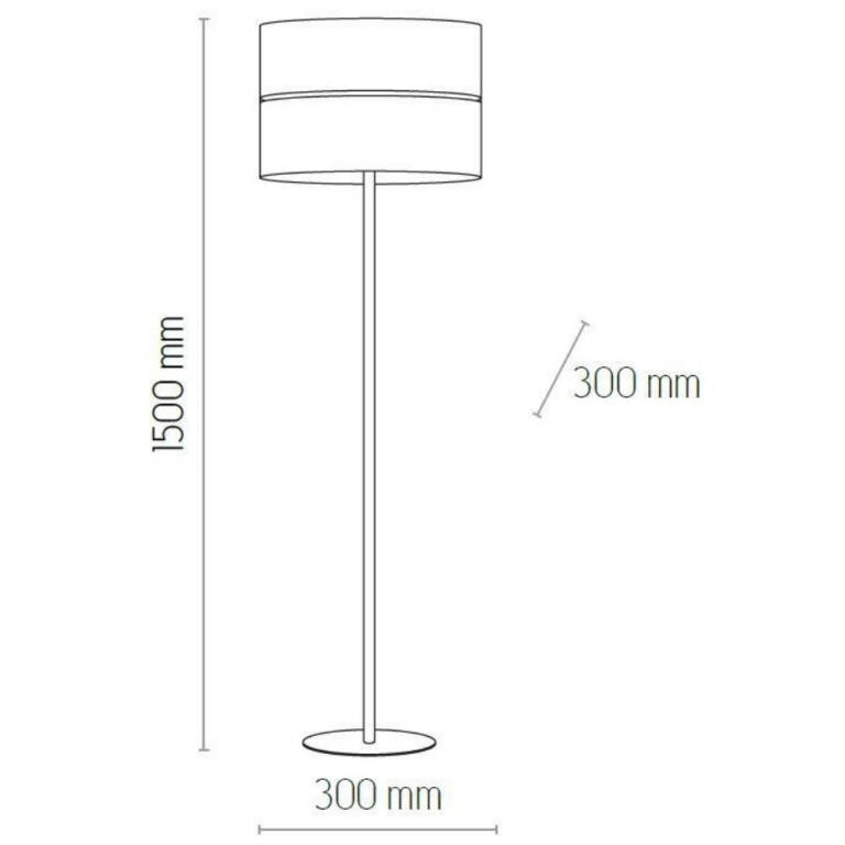 famlights famlights | Stehleuchte Lias in Weiß und Braun E27
