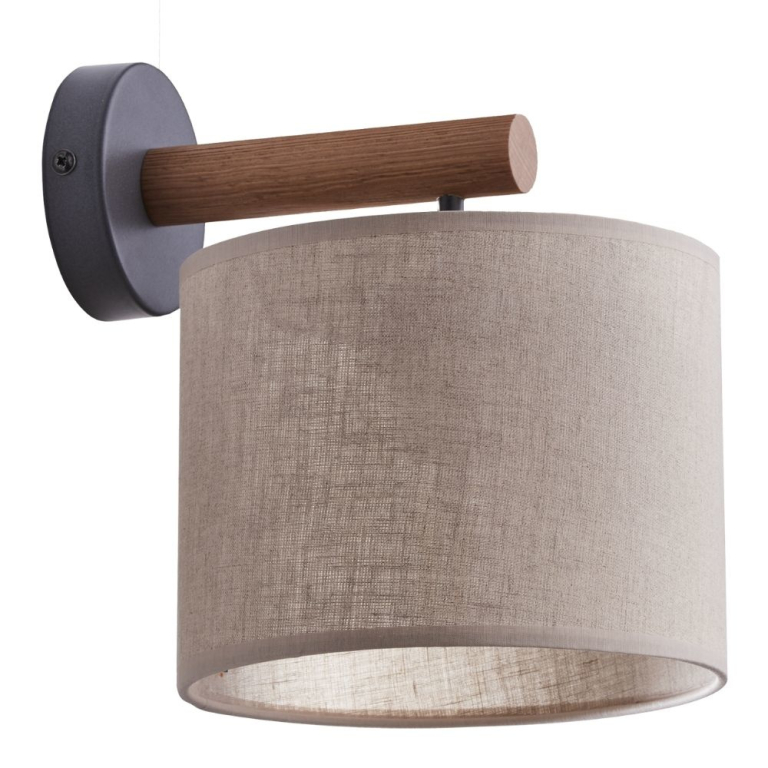 famlights famlights | Wandleuchte Jana in Beige und Schwarz E27