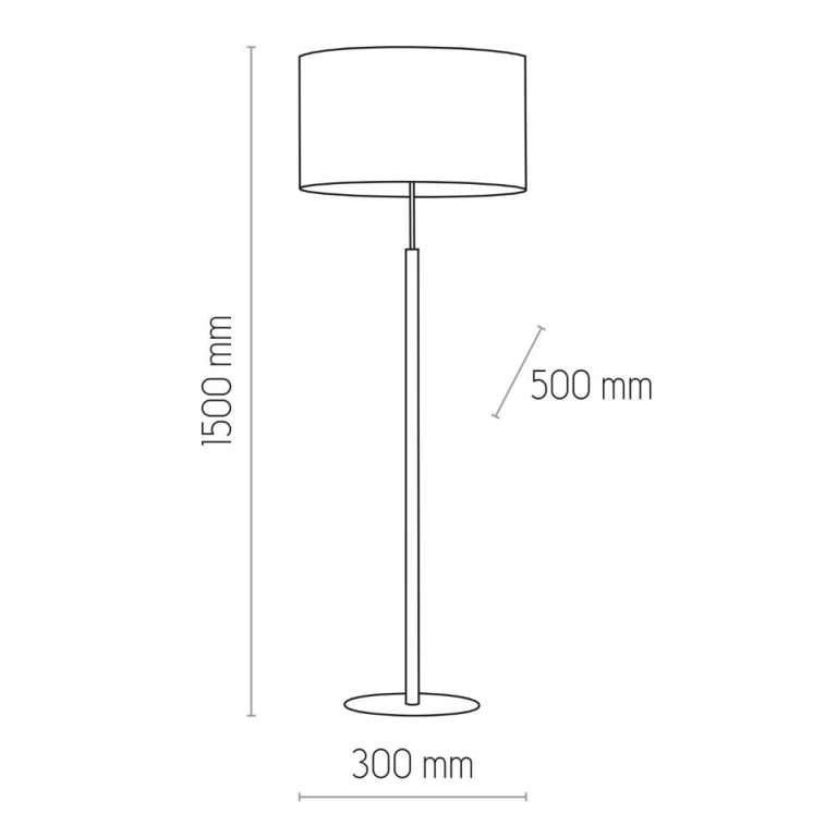 famlights famlights | Stehleuchte Jana in Beige und Schwarz E27