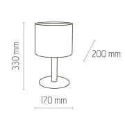 famlights | Tischleuchte Jana in Beige und Schwarz E27