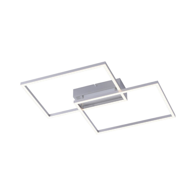 famlights famlights | LED Deckenleuchte Alice in Silber 2x20W 4800lm