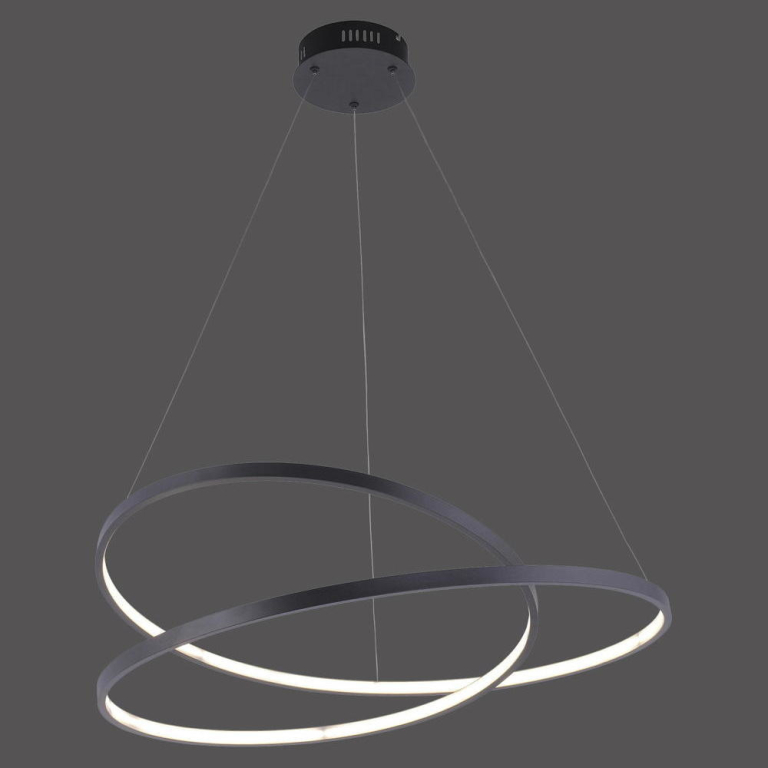 famlights famlights | LED Pendelleuchte Noelia in Schwarz 13,6W 1700lm