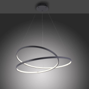 famlights | LED Pendelleuchte Noelia in Schwarz 13,6W 1700lm