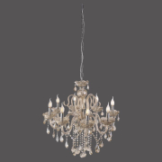 famlights | Pendelleuchte Jannik in Champagner E14 8-flammig