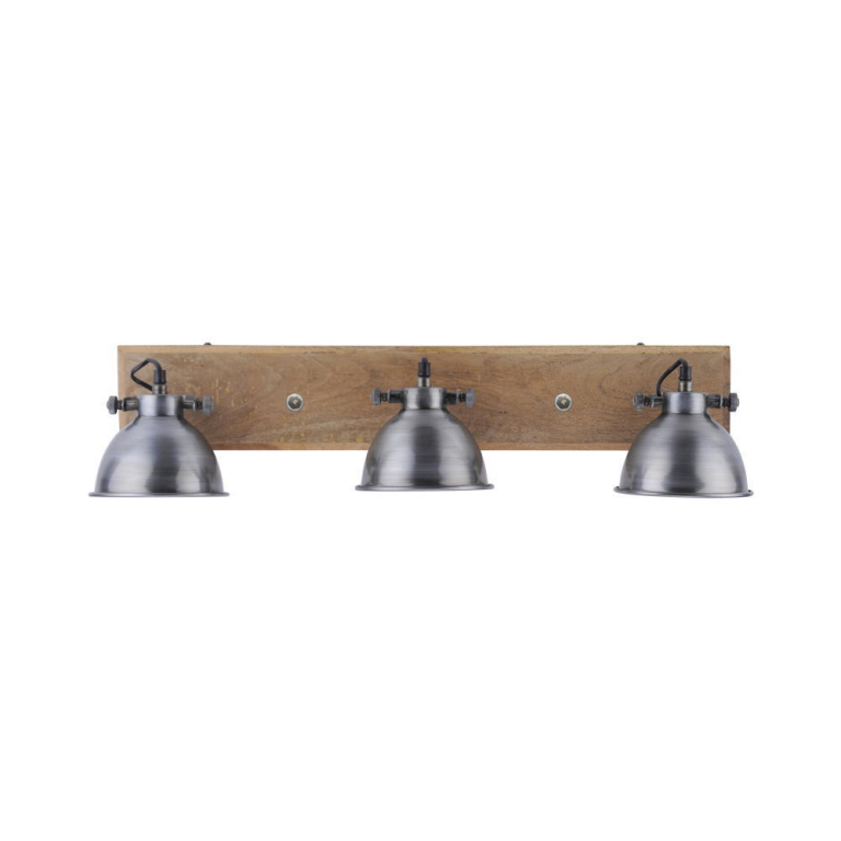famlights famlights | Wand- und Deckenleuchte Alma in Silber E14 3-flammig