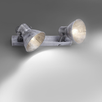 famlights famlights | Wandleuchte Alma in Silber E27 2-flammig