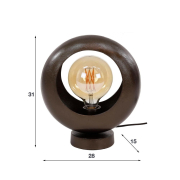 famlights | Tischleuchte Lorena in Nickel E27 280mm geschlossen